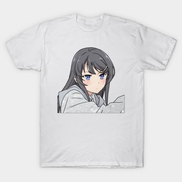 Mai Sakurajima from The Rascal Does Not Dream of Bunny Girl Senpai T-Shirt by Hentai-heaven